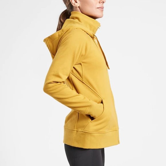 Athleta Triumph Hoodie in Oxidized Yellow - Picture 3 of 5